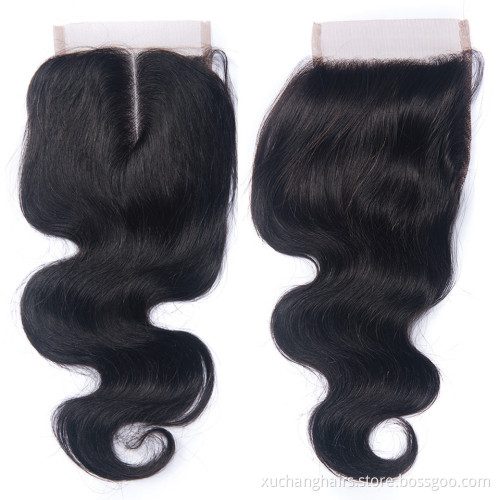 Cheapest Vendors 100 Unprocessed Original Human Hair Lace Frontal Natural Color Lace Closure